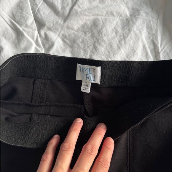 Time and Tru Black Slim Fit Stretch Pants Women's High-Waisted Work/Casual Pant - Picture 8 of 8